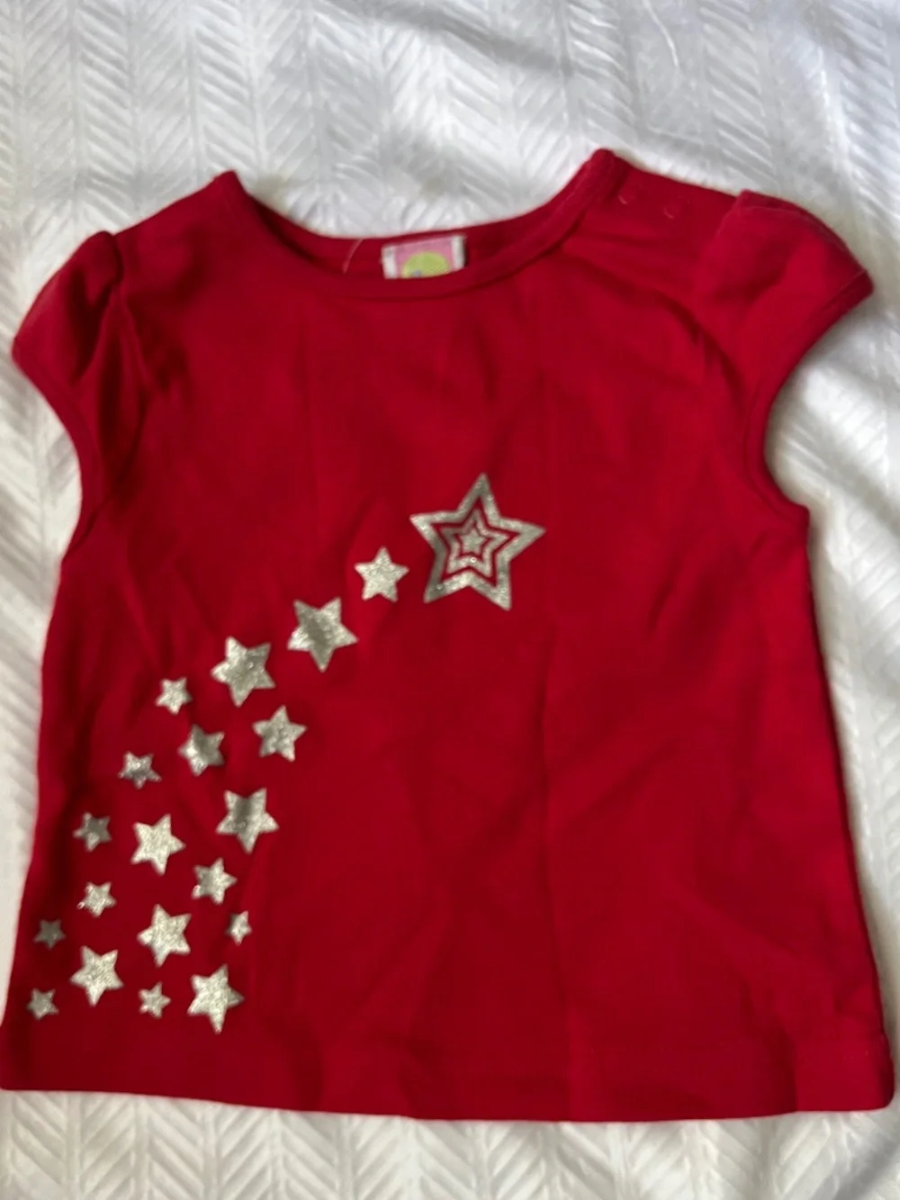 Gymboree Falling Stars Baby Top & Denim Visor Set 6-12 Months 6-18 VTG